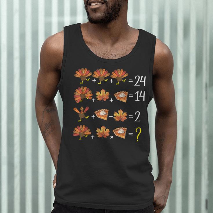 Math Number Thanksgiving Count Answer Pie Turkey Teacher Men Tank Top, novelty gifts, funny gifts Math Number Thanksgiving Count Answer Pie Turkey Teacher Men Tank Top, novelty gifts, funny gifts