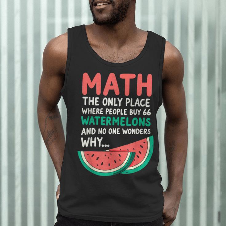 Math Only Place Where People Buy 66 Watermelons Teacher Joke Men Tank Top, novelty gifts, funny gifts Math Only Place Where People Buy 66 Watermelons Teacher Joke Men Tank Top, novelty gifts, funny gifts