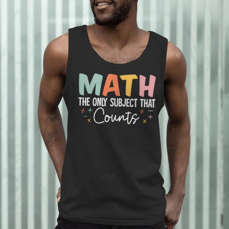 Math The Only Subject That Counts Cute Teacher Educator Men Tank Top, novelty gifts, funny gifts Math The Only Subject That Counts Cute Teacher Educator Men Tank Top, novelty gifts, funny gifts