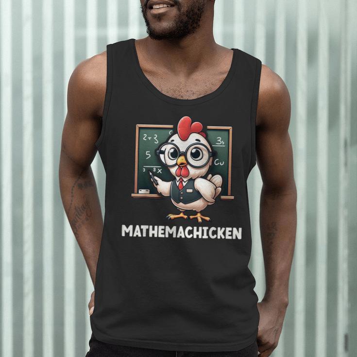 Math Teacher Chicken Mathemachicken Pun Men Tank Top, novelty gifts, funny gifts