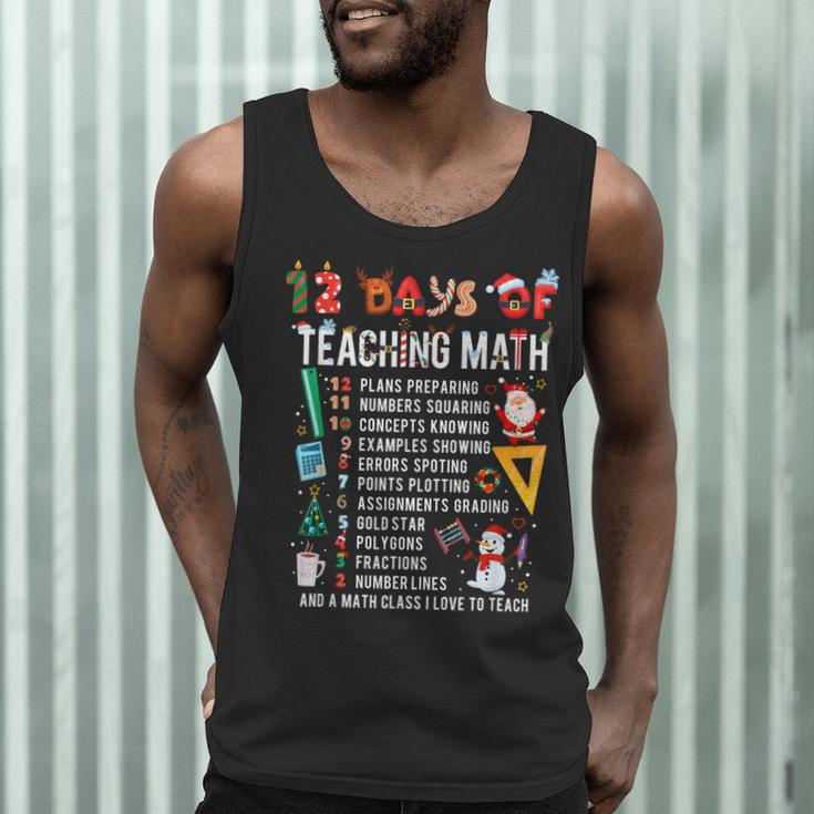 Math Teacher Christmas 12 Days Of Teaching Math Christmas Men Tank Top, novelty gifts, funny gifts Math Teacher Christmas 12 Days Of Teaching Math Christmas Men Tank Top, novelty gifts, funny gifts