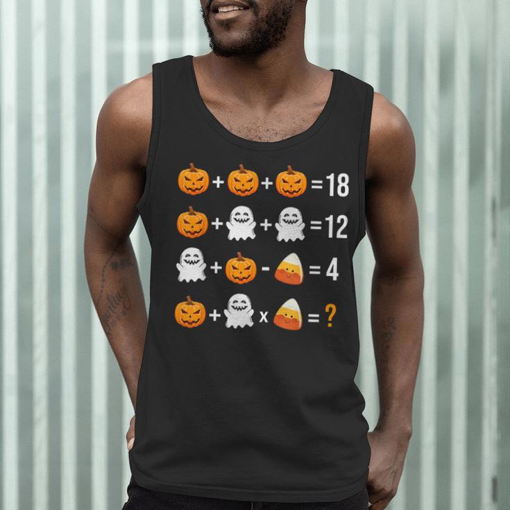 Math Teacher Halloween Equation Pumpkin Ghost Candy Corn Men Tank Top, novelty gifts, funny gifts Math Teacher Halloween Equation Pumpkin Ghost Candy Corn Men Tank Top, novelty gifts, funny gifts