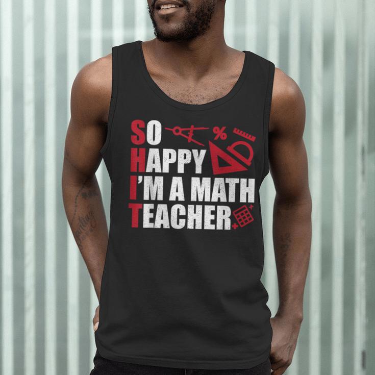 Math Teacher School So Happy I'm A Math Teacher Men Tank Top, novelty gifts, funny gifts Math Teacher School So Happy I'm A Math Teacher Men Tank Top, novelty gifts, funny gifts