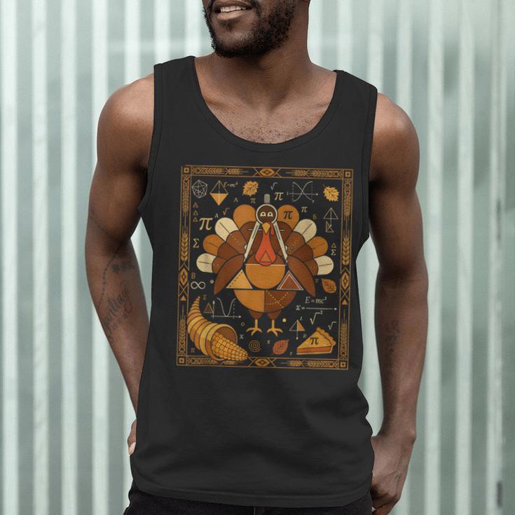 Math Turkey Teacher Thanksgiving Geometric Pi Equation Men Tank Top, novelty gifts, funny gifts