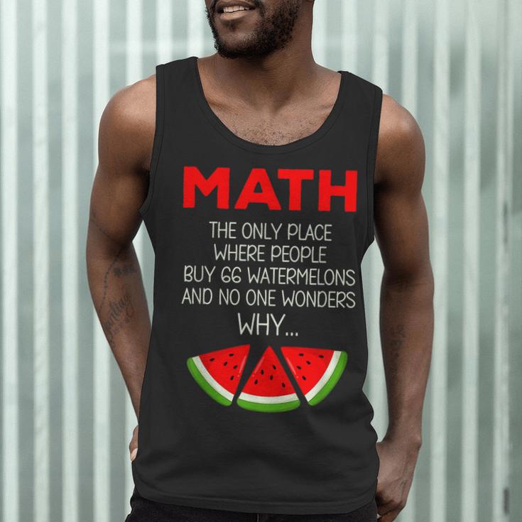 Math Watermelon Calculation Joke Teacher Student Men Tank Top, novelty gifts, funny gifts