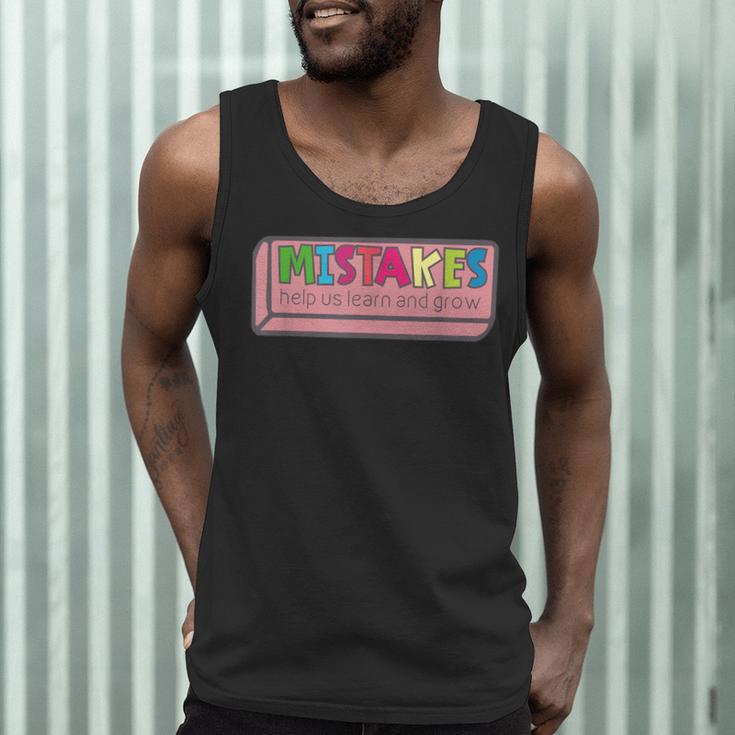 Mistakes Help Us Grow And Learn Teacher Men Tank Top, novelty gifts, funny gifts Mistakes Help Us Grow And Learn Teacher Men Tank Top, novelty gifts, funny gifts
