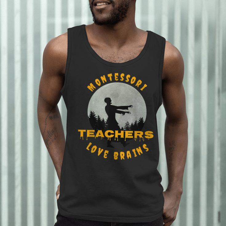 Montessori Teachers Love Brains Halloween Novelty Men Women Men Tank Top, novelty gifts, funny gifts Montessori Teachers Love Brains Halloween Novelty Men Women Men Tank Top, novelty gifts, funny gifts