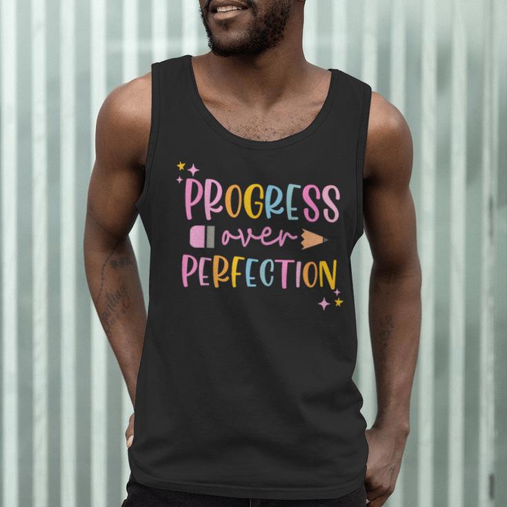 Motivational Progress Over Perfection Back To School Teacher Men Tank Top, novelty gifts, funny gifts Motivational Progress Over Perfection Back To School Teacher Men Tank Top, novelty gifts, funny gifts