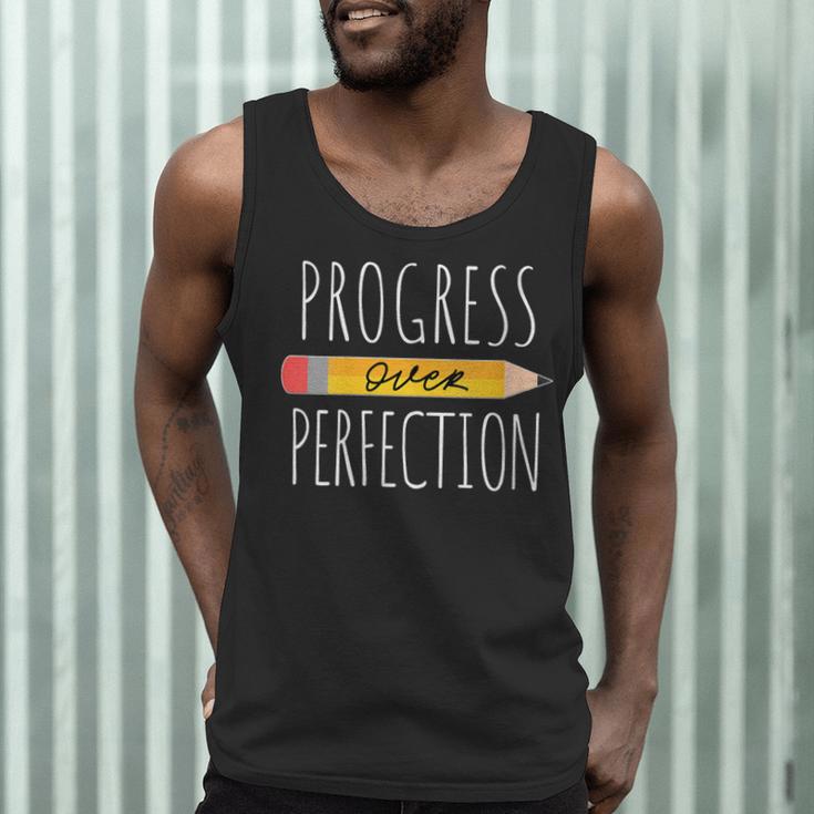 Motivational Progress Over Perfection Back To School Teacher Men Tank Top, novelty gifts, funny gifts Motivational Progress Over Perfection Back To School Teacher Men Tank Top, novelty gifts, funny gifts