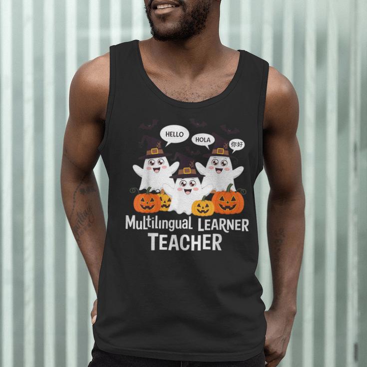 Multilingual Learner Teacher Spooky Halloween ESL Teacher Men Tank Top, novelty gifts, funny gifts Multilingual Learner Teacher Spooky Halloween ESL Teacher Men Tank Top, novelty gifts, funny gifts