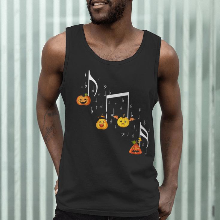 Music Note Pumpkin Fall Music Teacher Halloween Costume Men Tank Top, novelty gifts, funny gifts