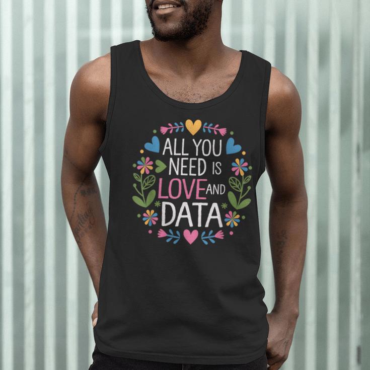 All You Need Is Love And Data Teacher Valentine's Day Men Tank Top, novelty gifts, funny gifts