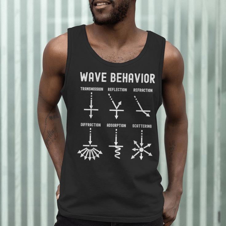 Nerdy Vintage Wave Behavior Physics Science Teacher Geek Men Women Girls Kids Men Tank Top, novelty gifts, funny gifts