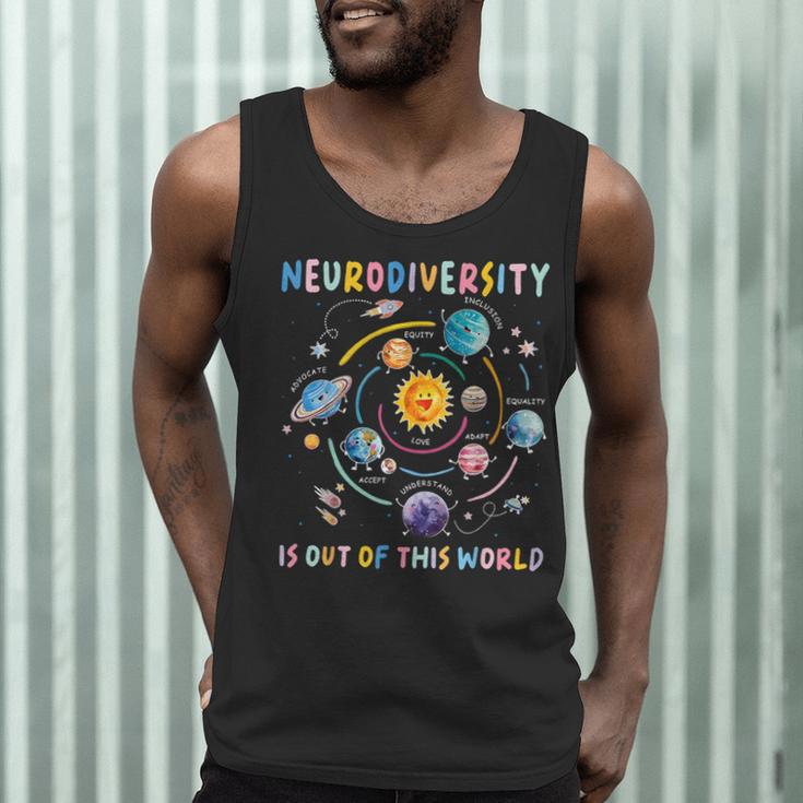 Neurodiversity Is Out Of This World Space Autism Teacher Men Tank Top, novelty gifts, funny gifts