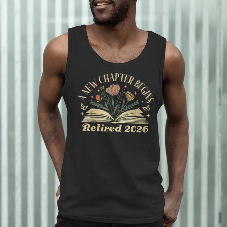 A New Chapter Begins Retired 2026 Teacher Retirement Men Tank Top, novelty gifts, funny gifts