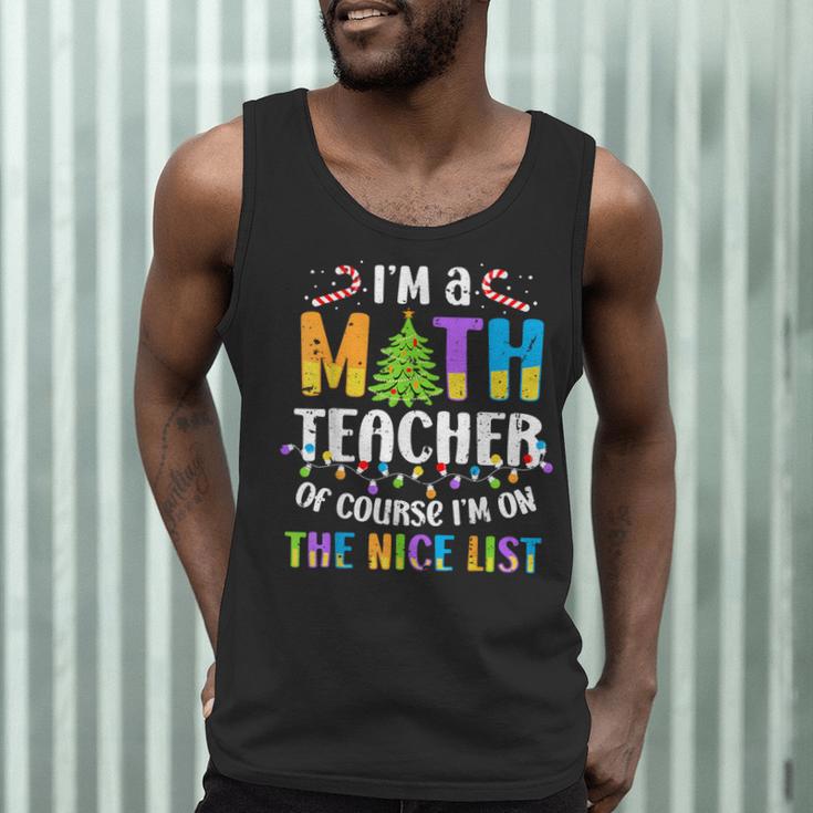 On The Nice List Christmas Math Teacher Women Men Men Tank Top, novelty gifts, funny gifts On The Nice List Christmas Math Teacher Women Men Men Tank Top, novelty gifts, funny gifts