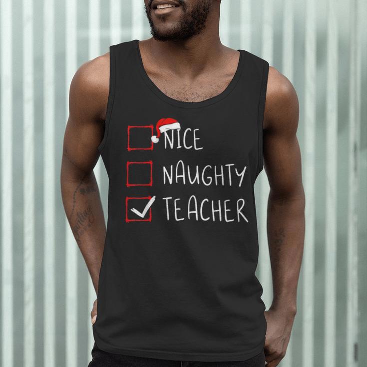Nice Naughty Teacher Christmas List Instructor Santa Claus Men Women Men Tank Top, novelty gifts, funny gifts Nice Naughty Teacher Christmas List Instructor Santa Claus Men Women Men Tank Top, novelty gifts, funny gifts