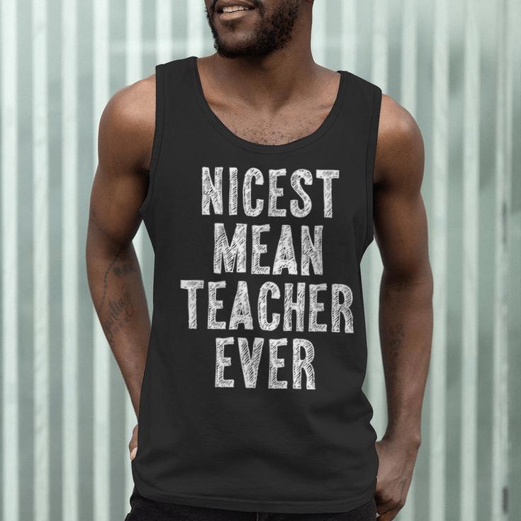 Nicest Mean Teacher Ever Teacher For Men Women Men Tank Top, novelty gifts, funny gifts Nicest Mean Teacher Ever Teacher For Men Women Men Tank Top, novelty gifts, funny gifts