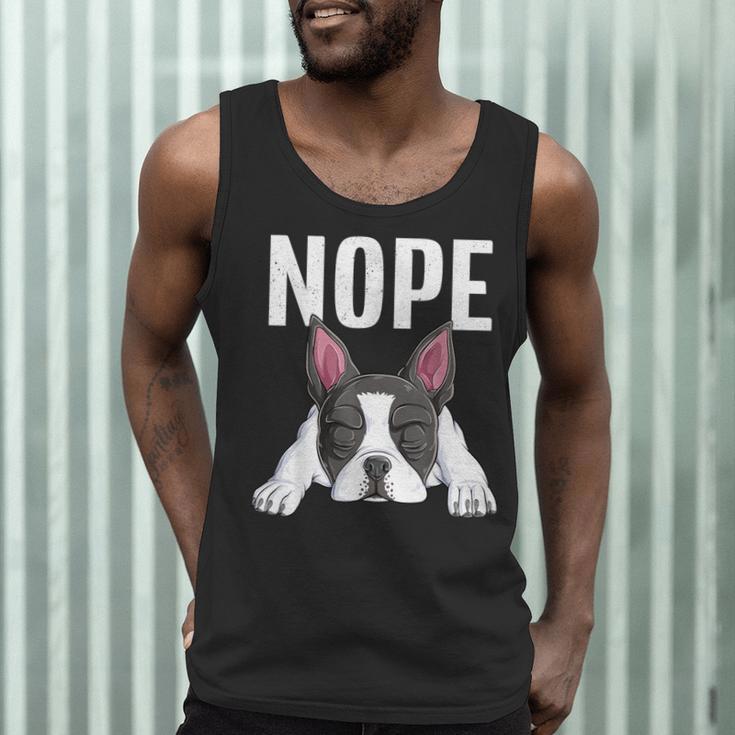 Nope Boston Terrier Puppy Dog Bostie Lover Men Women Girls Kids Men Tank Top, novelty gifts, funny gifts