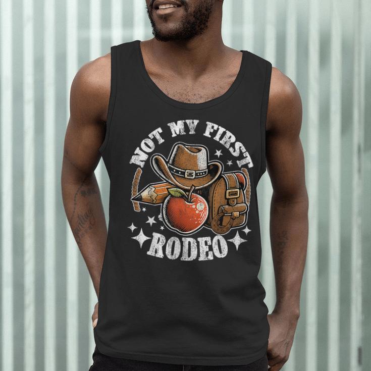 Not My First Rodeo Back To School Teacher Men Tank Top, novelty gifts, funny gifts
