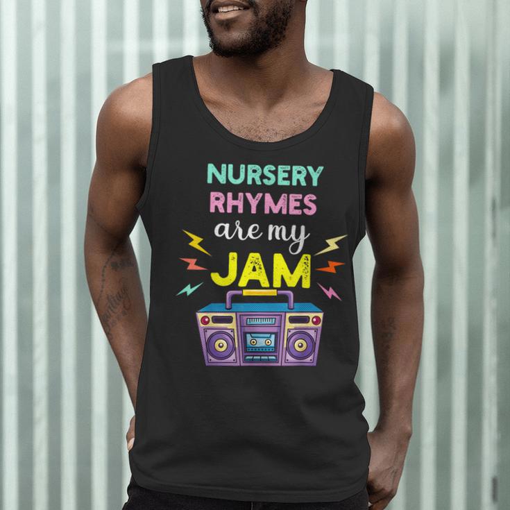 Nursery Rhymes Are My Jam 80s Retro Teachers & Students Kids Men Tank Top, novelty gifts, funny gifts