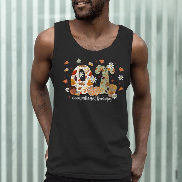 Occupational Therapy Fall Autumn Pumpkin Flower OTA Teacher Men Tank Top, novelty gifts, funny gifts Occupational Therapy Fall Autumn Pumpkin Flower OTA Teacher Men Tank Top, novelty gifts, funny gifts