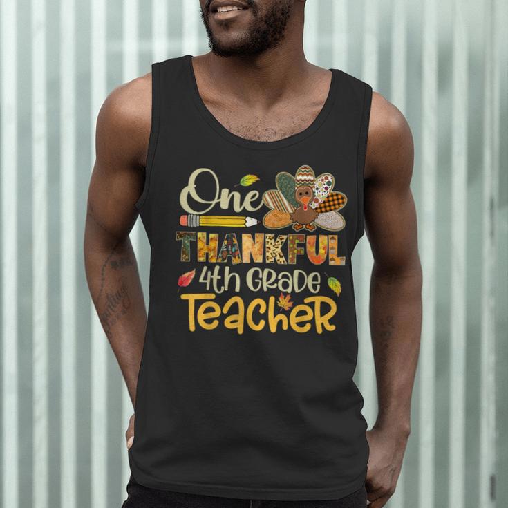 One Thankful 4th Grade Teacher Turkey Leopard Thanksgiving Men Tank Top, novelty gifts, funny gifts One Thankful 4th Grade Teacher Turkey Leopard Thanksgiving Men Tank Top, novelty gifts, funny gifts