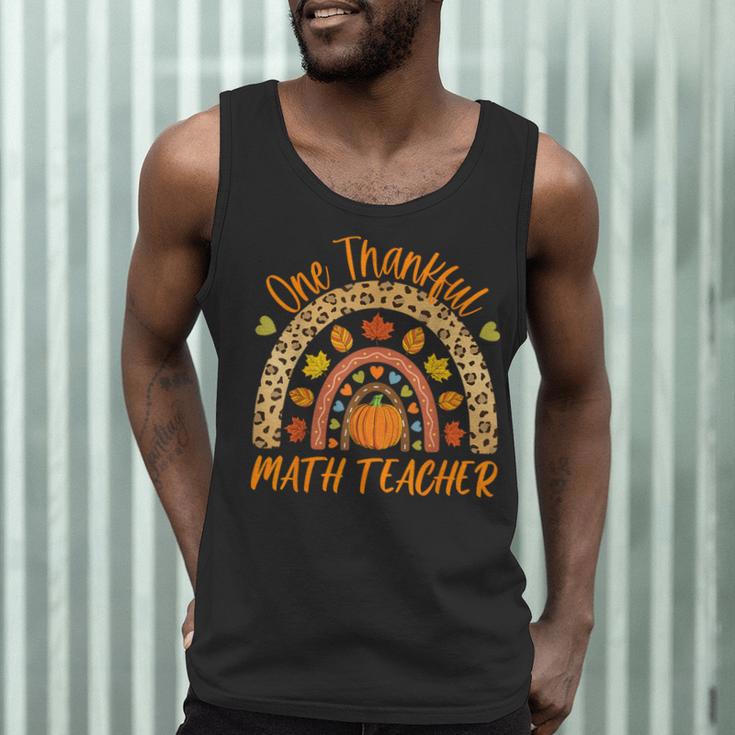 One Thankful Math Teacher Thanksgiving Autumn Fall Rainbow Men Tank Top, novelty gifts, funny gifts One Thankful Math Teacher Thanksgiving Autumn Fall Rainbow Men Tank Top, novelty gifts, funny gifts