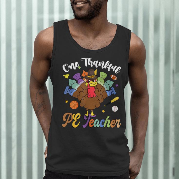 One Thankful PE Teacher Turkey Thanksgiving -Adults & Kids Classic Fit Polyester 100 Short Sleeve Men Tank Top, novelty gifts, funny gifts One Thankful PE Teacher Turkey Thanksgiving -Adults & Kids Classic Fit Polyester 100 Short Sleeve Men Tank Top, novelty gifts, funny gifts