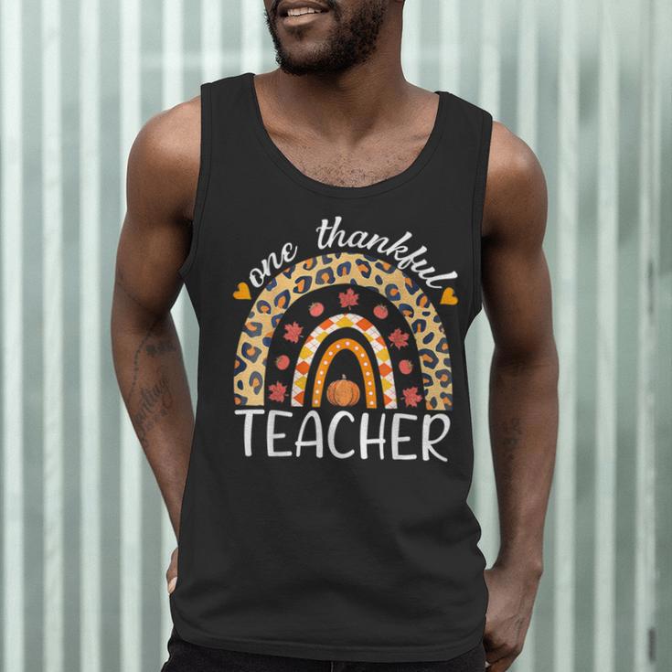 One Thankful Teacher Thanksgiving Rainbow Leopard Fall Men Tank Top, novelty gifts, funny gifts One Thankful Teacher Thanksgiving Rainbow Leopard Fall Men Tank Top, novelty gifts, funny gifts