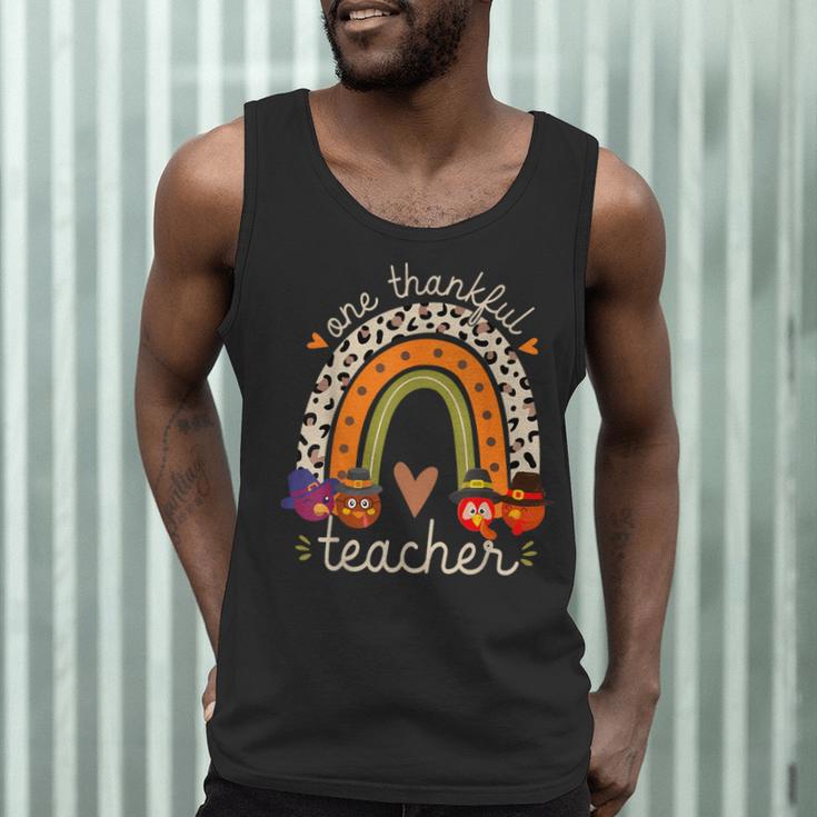 One Thankful Teacher Thanksgiving Turkey Rainbow Fall Men Tank Top, novelty gifts, funny gifts One Thankful Teacher Thanksgiving Turkey Rainbow Fall Men Tank Top, novelty gifts, funny gifts