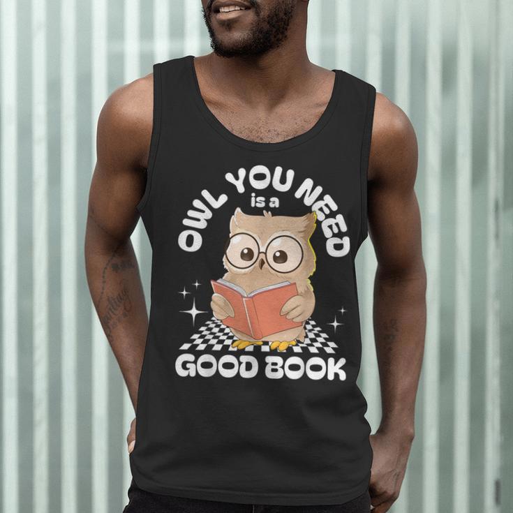 Owl You Need Is A Good Book Teacher Librarian Reading Men Tank Top, novelty gifts, funny gifts Owl You Need Is A Good Book Teacher Librarian Reading Men Tank Top, novelty gifts, funny gifts