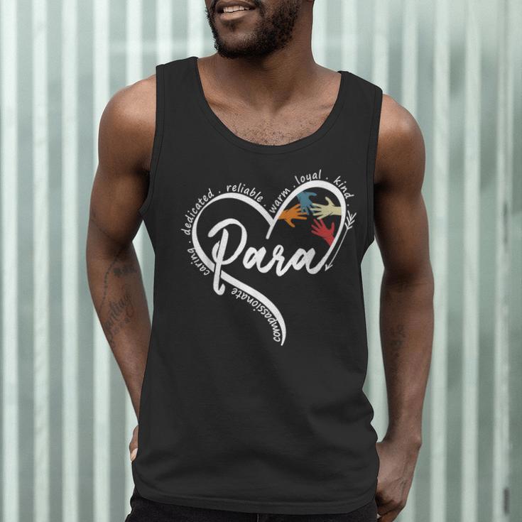 Para Heart Paraprofessional Teacher Paraeducator Men Tank Top, novelty gifts, funny gifts