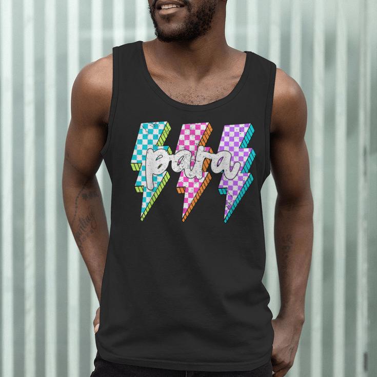 Para Squad Paraprofessional Teacher Lightning Bolt Men Tank Top, novelty gifts, funny gifts Para Squad Paraprofessional Teacher Lightning Bolt Men Tank Top, novelty gifts, funny gifts