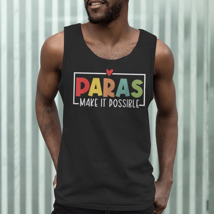 Paras Make It Possible Teacher Paraprofessional Paraeducator Men Tank Top, novelty gifts, funny gifts Paras Make It Possible Teacher Paraprofessional Paraeducator Men Tank Top, novelty gifts, funny gifts
