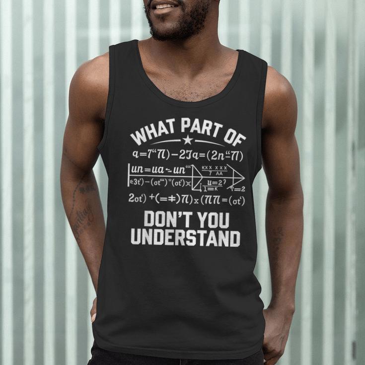 What Part Of Don't You Understand Math Teacher Men Tank Top, novelty gifts, funny gifts