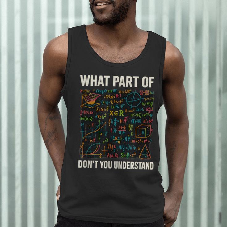What Part Of Don't You Understand Math Teacher Men Tank Top, novelty gifts, funny gifts