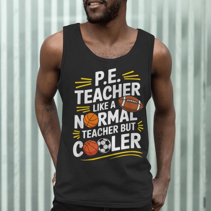 PE Coach PE Teacher Like Normal Teacher But Cooler Men Tank Top, novelty gifts, funny gifts PE Coach PE Teacher Like Normal Teacher But Cooler Men Tank Top, novelty gifts, funny gifts