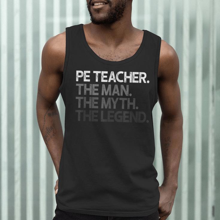 PE Teacher The Man Myth Legend Men Tank Top, novelty gifts, funny gifts PE Teacher The Man Myth Legend Men Tank Top, novelty gifts, funny gifts
