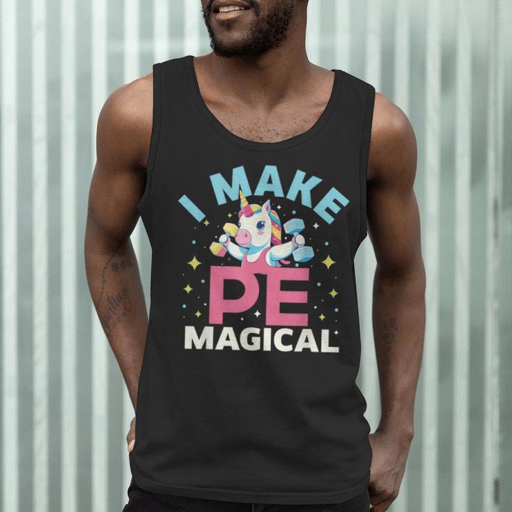 PE Teacher Unicorn I Make PE Magical Men Tank Top, novelty gifts, funny gifts PE Teacher Unicorn I Make PE Magical Men Tank Top, novelty gifts, funny gifts
