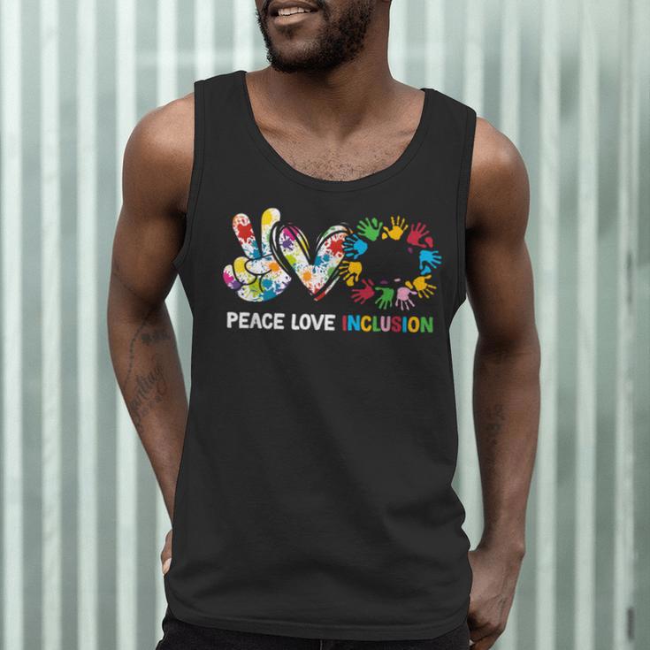 Peace Love Inclusion Sped Squad Special-Ed Teacher Daycare Men Tank Top, novelty gifts, funny gifts