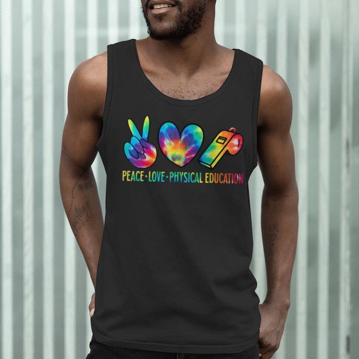 Peace Love Physical Education Tie Dye Sports PE Teacher Men Tank Top, novelty gifts, funny gifts Peace Love Physical Education Tie Dye Sports PE Teacher Men Tank Top, novelty gifts, funny gifts