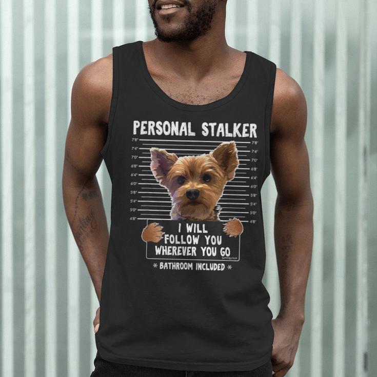 Personal Stalker I'Ll Follow You Wherever You Go Yorkie Men Tank Top, novelty gifts, funny gifts