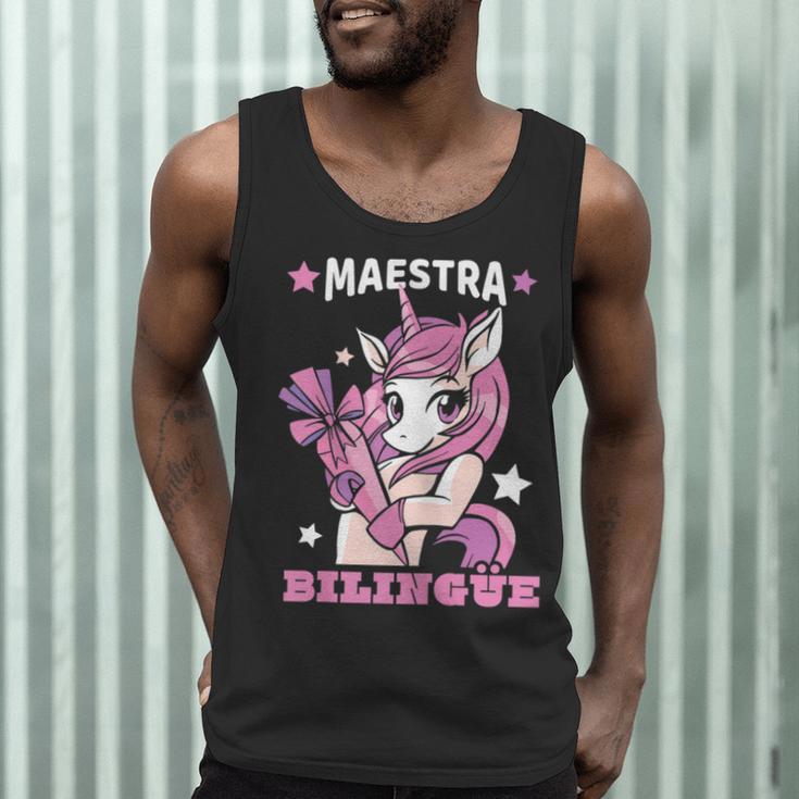 Pink Unicorn Spanish Teacher Regalos Para Bilingue Teacher Men Tank Top, novelty gifts, funny gifts Pink Unicorn Spanish Teacher Regalos Para Bilingue Teacher Men Tank Top, novelty gifts, funny gifts