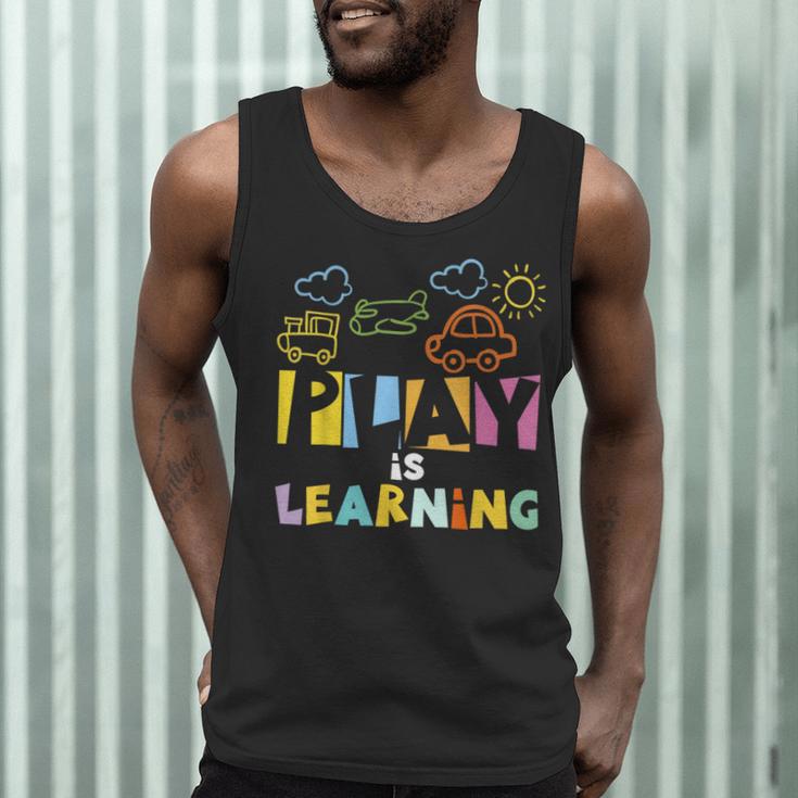 Play Is Learning Design T Designs For Teachers Preschool Men Tank Top, novelty gifts, funny gifts