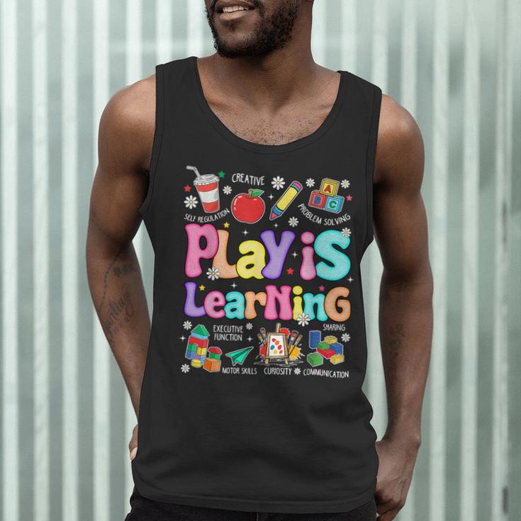 Play Is Learning Educational Teacher Women Men Tank Top, novelty gifts, funny gifts Play Is Learning Educational Teacher Women Men Tank Top, novelty gifts, funny gifts