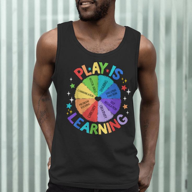 Play Is Learning Teacher Kindergarten For Men Women Kids Men Tank Top, novelty gifts, funny gifts