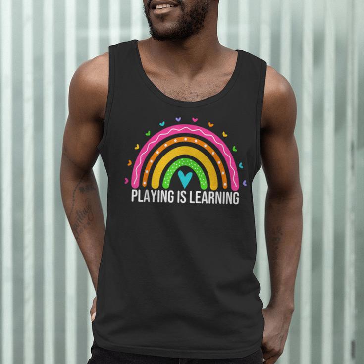 Playing Is Learning Early Childhood Education ECE Teacher Men Tank Top, novelty gifts, funny gifts Playing Is Learning Early Childhood Education ECE Teacher Men Tank Top, novelty gifts, funny gifts