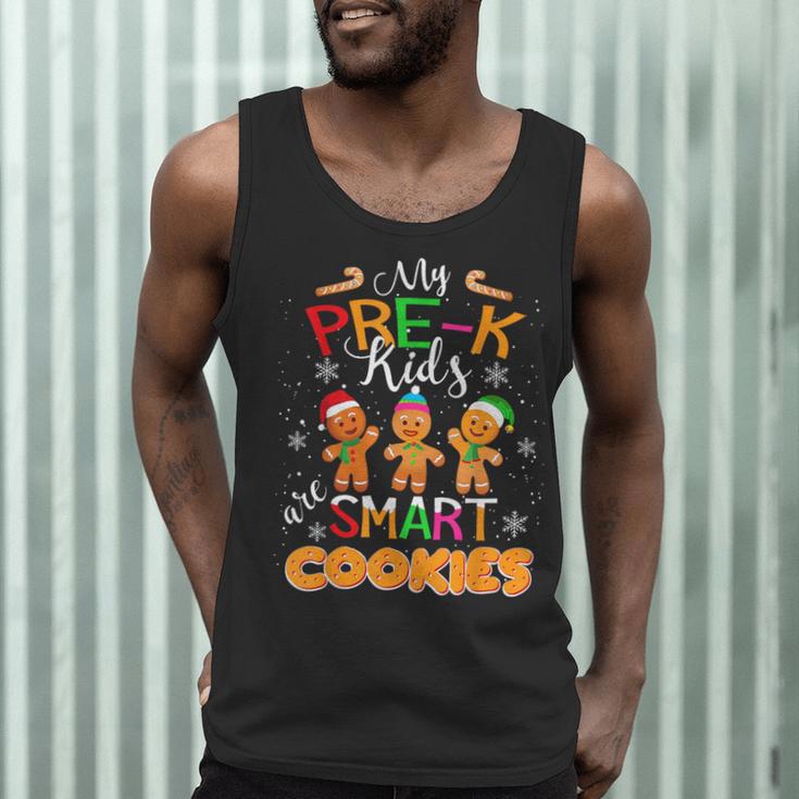 My Pre-K Kids Are Smart Cookies Christmas Teacher Men Tank Top, novelty gifts, funny gifts