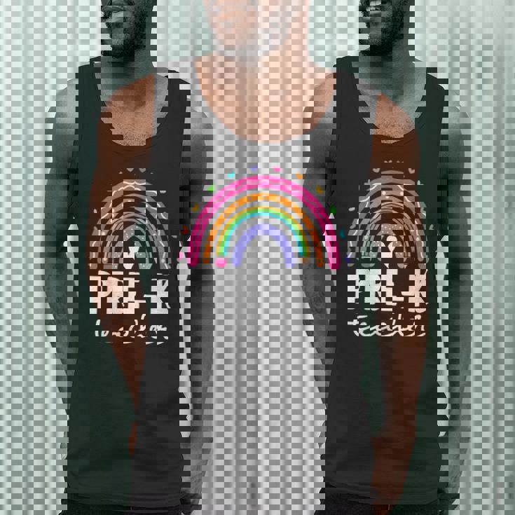 Pre-K Teacher Cute Pre Kindergarten For Teachers Rainbow For Men Women Kids Men Tank Top, novelty gifts, funny gifts